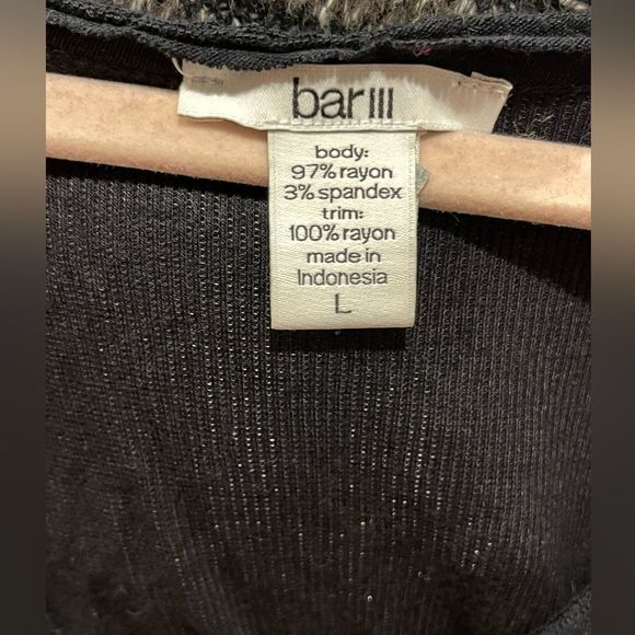 Bar III loose fitting cotton/rayon layered tank top - Picture 3 of 3